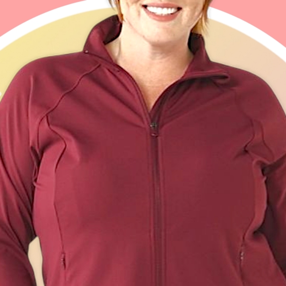 NWT Performance Full Zip Up Jacket w 2 Side Zipper Pockets - Picture 9 of 12